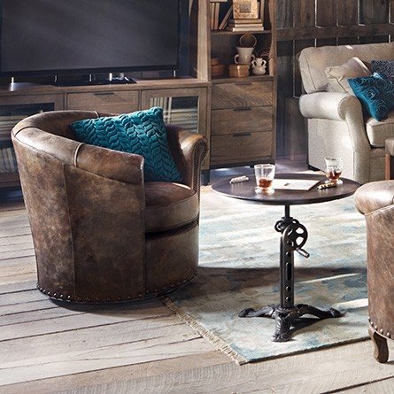 leather swivel chairs for living room