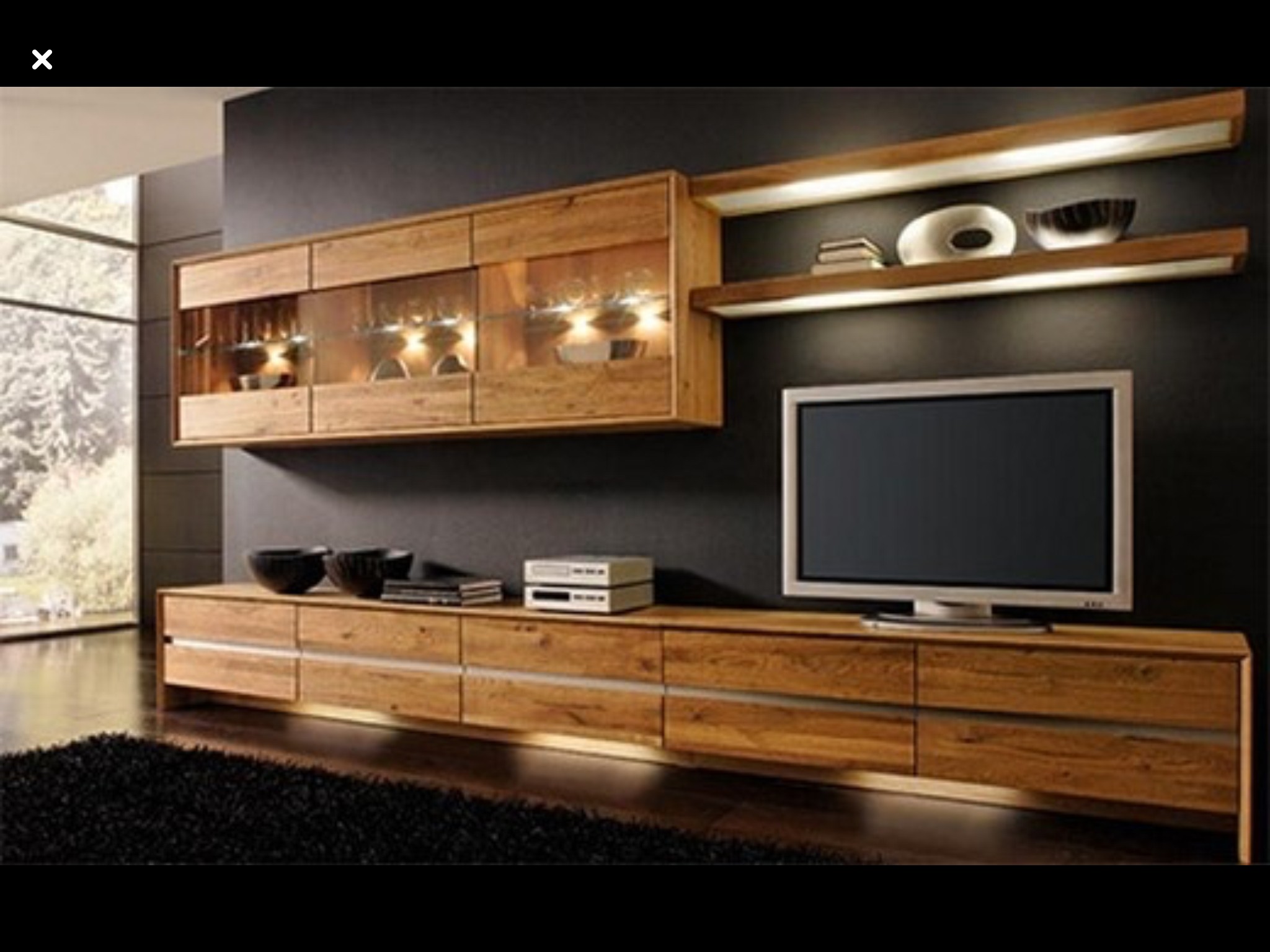 Solid wood tv cabinet