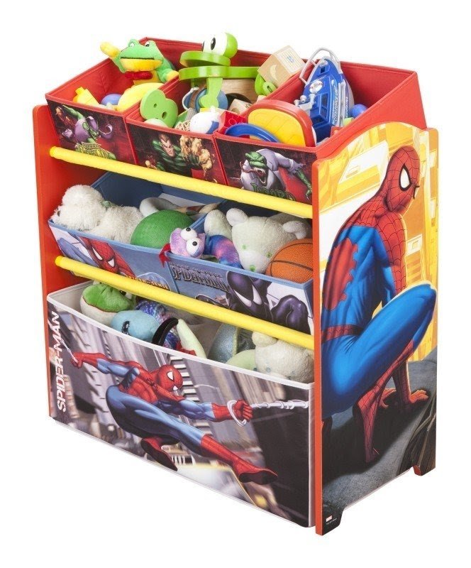 superhero toy bin