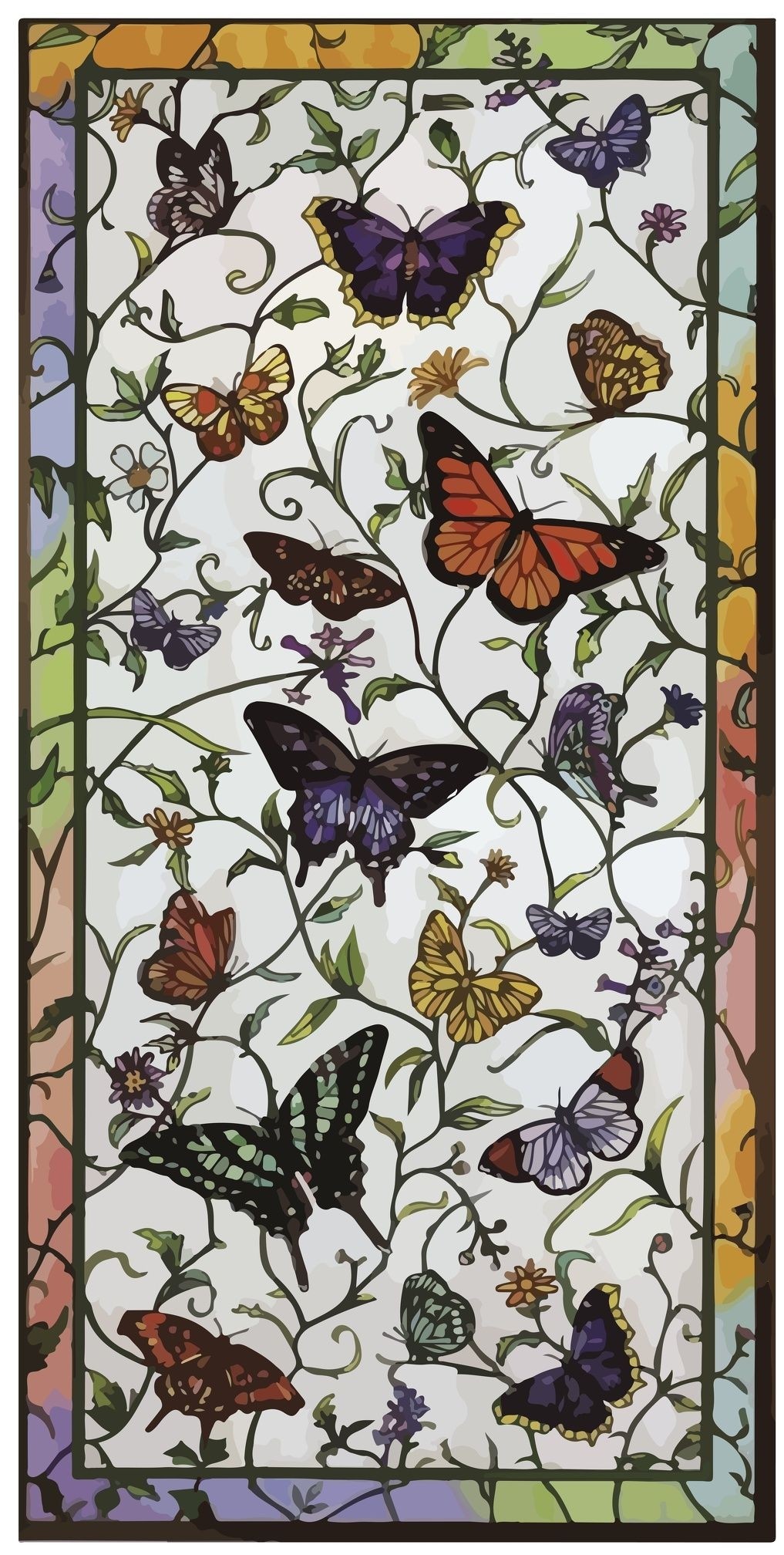 Transom stained glass patterns