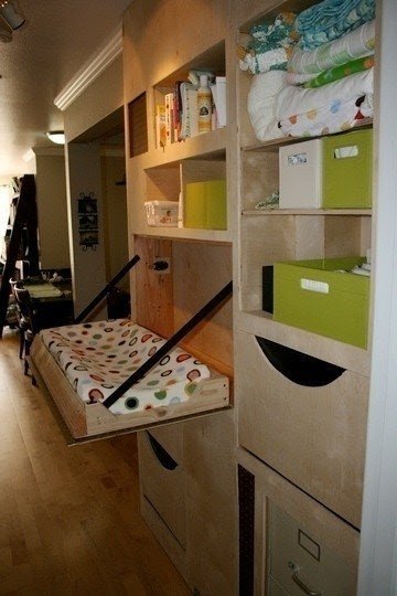 fold down changing table