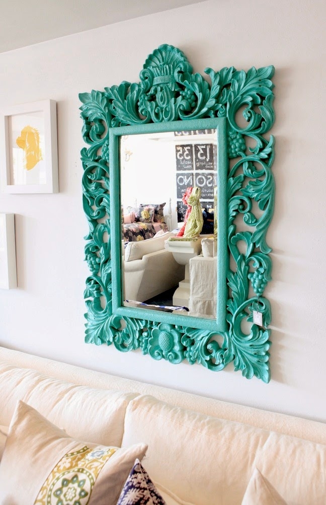 Colored framed mirrors 16