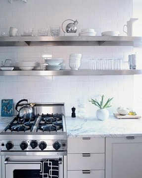 Floating Stainless Steel Kitchen Shelves Ideas On Foter