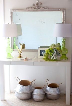 Glass Metal Console Table - Foter