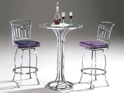 Glass top bistro table wrought iron