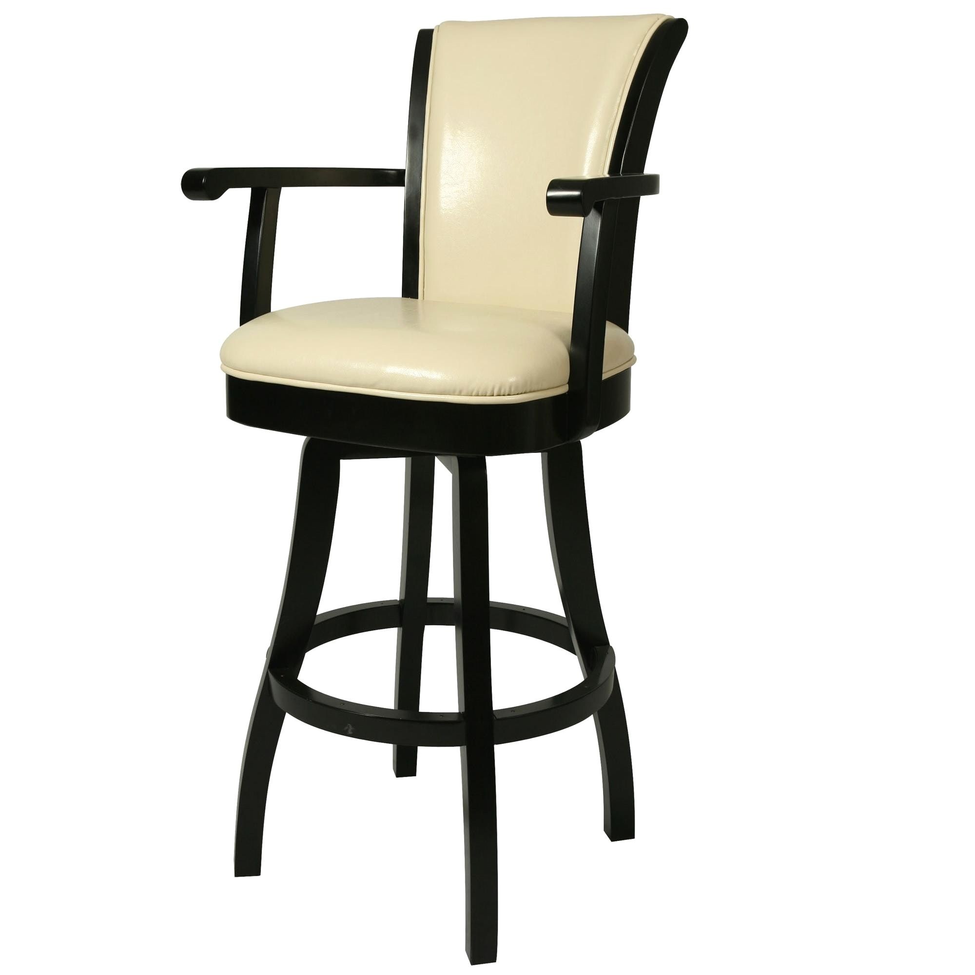 Glenwood 26 Leather Barstool With Arms Modern Bar Stools And Counter Stools