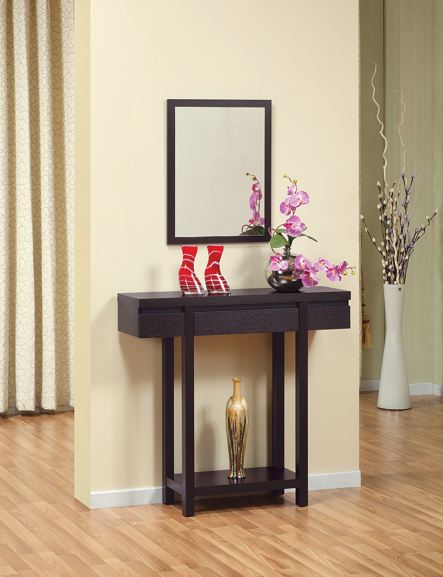 Holme red cocoa hallway table