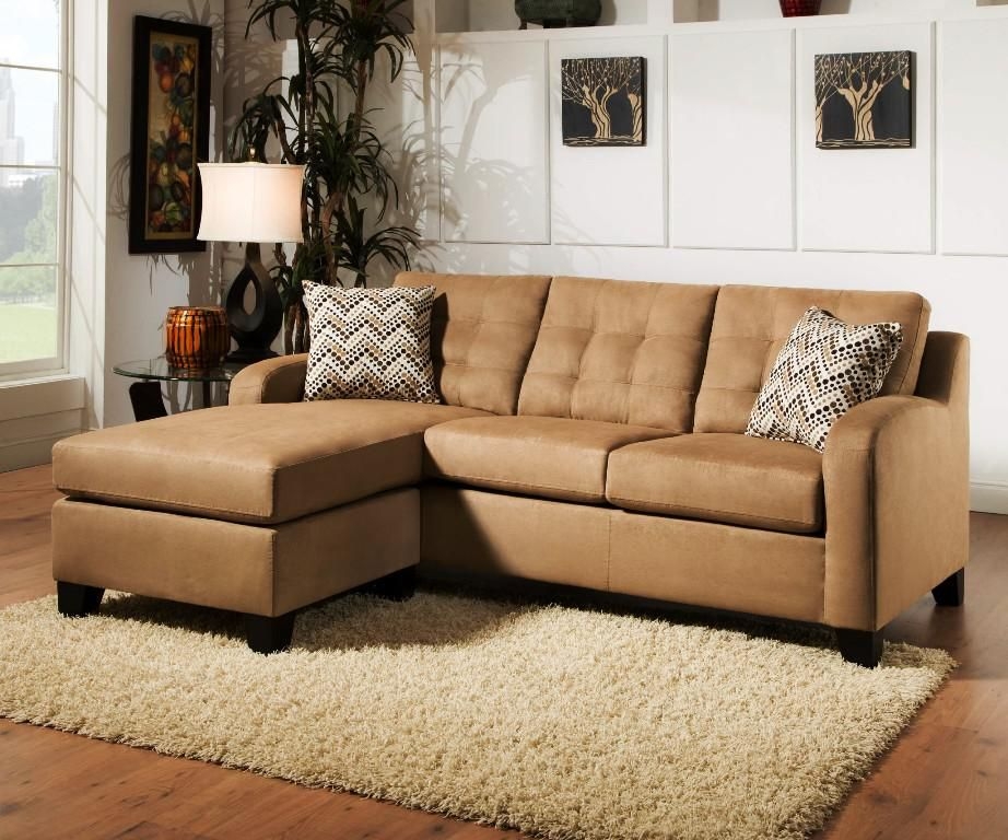 Loveseat with chaise has modern design to become indoor living