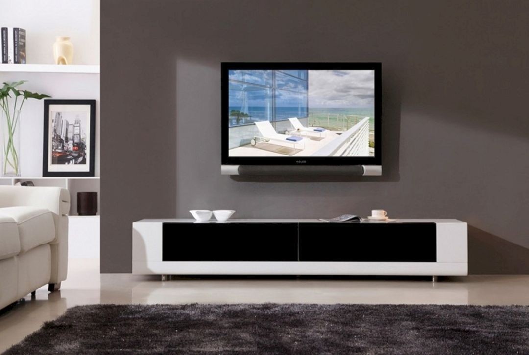 Modern white tv cabinet