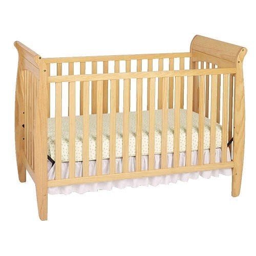 natural wood finish crib