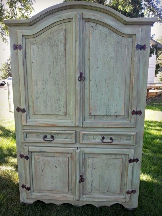 Rustic mexican pine armoire