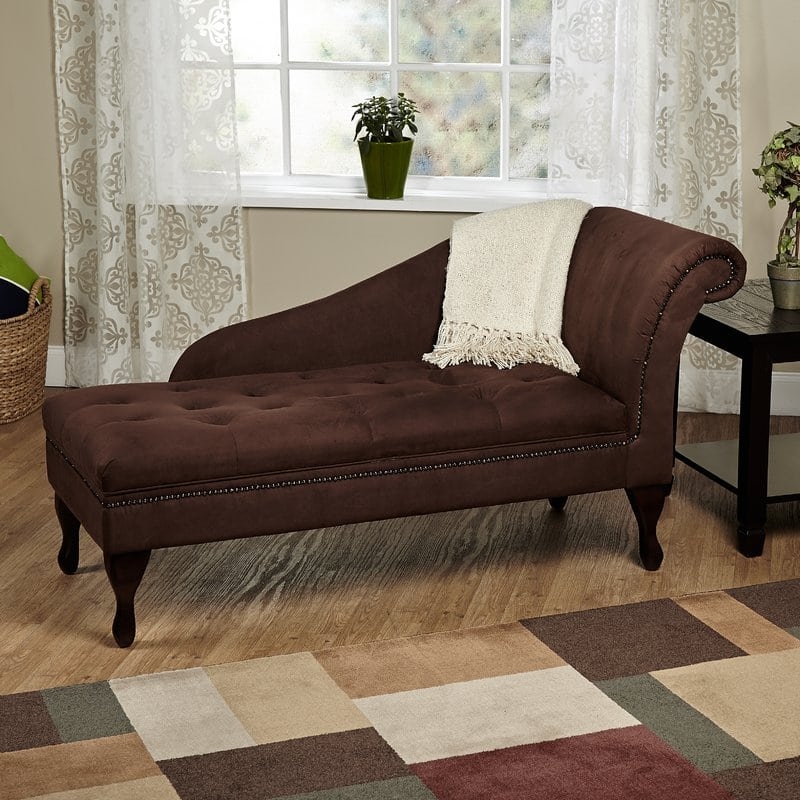 Simple Living Chocolate Brown Storage Chaise