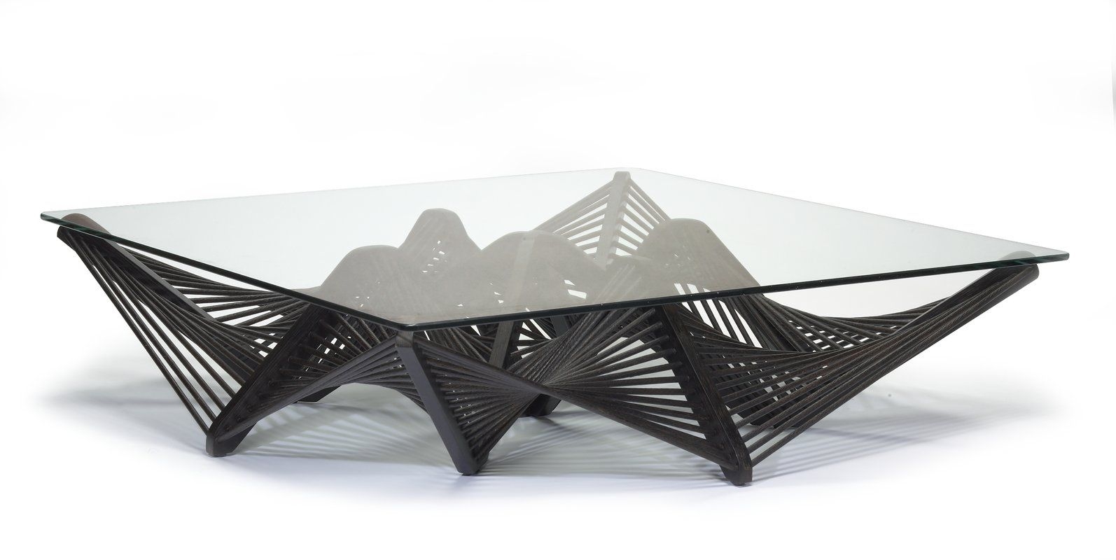 Square glass coffee table contemporary 24