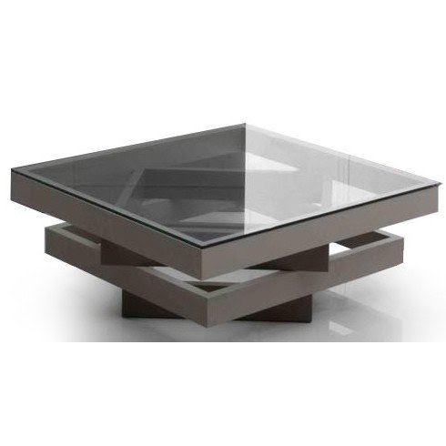 Square glass coffee table contemporary 5