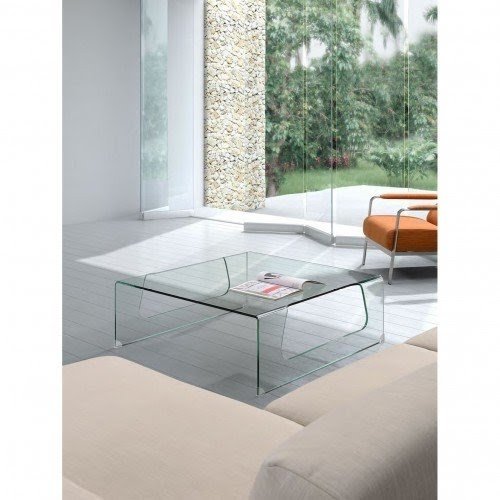 Square glass coffee table contemporary 6