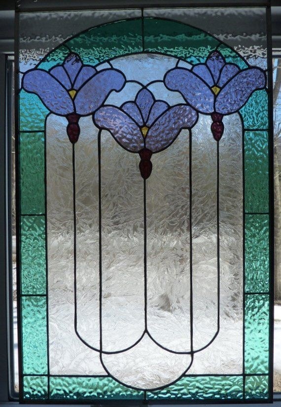 Stained glass victorian panel three