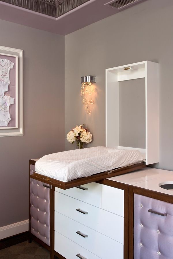 wall hung changing table