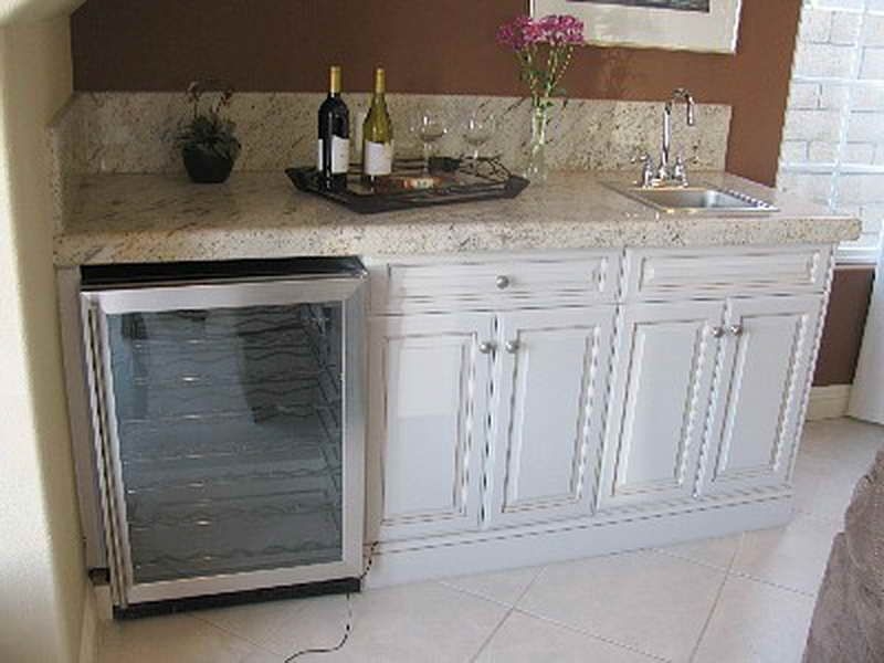 Bar cabinet with store sink and fridge