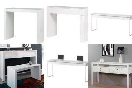 black and white sofa table