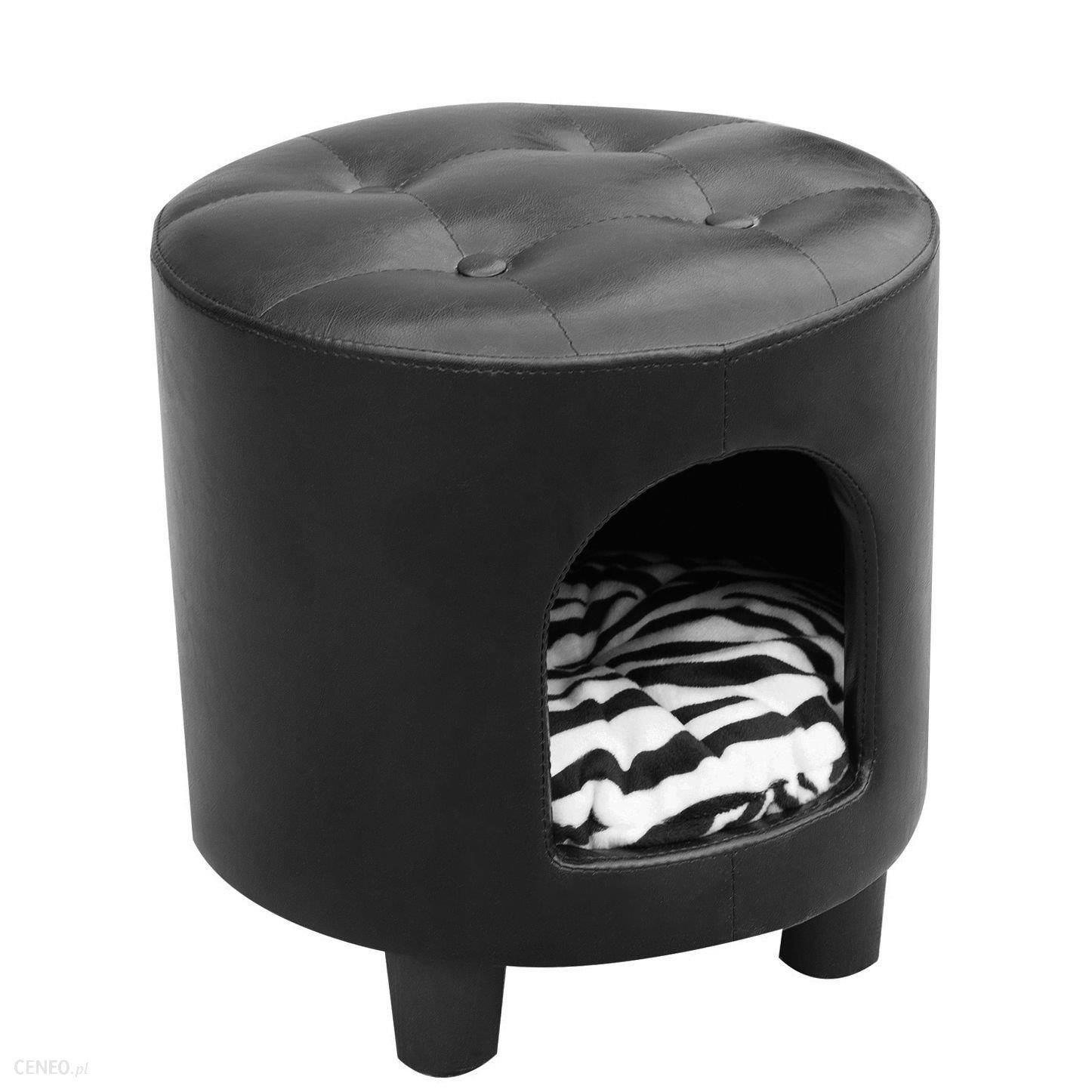 15" Contemporary Pawhut Pet Ottoman Dog House Bed Cat Home Kennel PU w/ Cushion