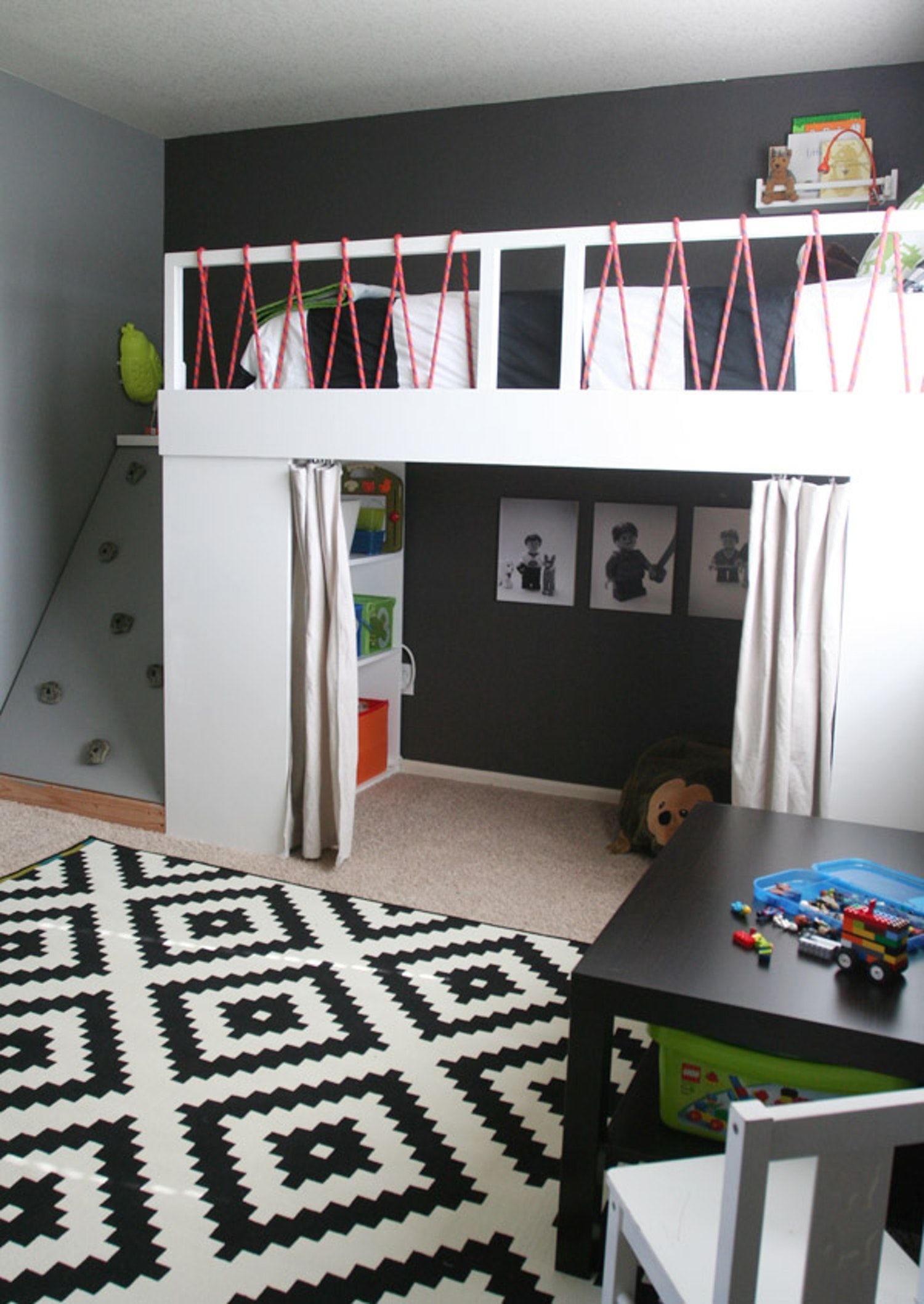 Bunk beds with stairs and slide
