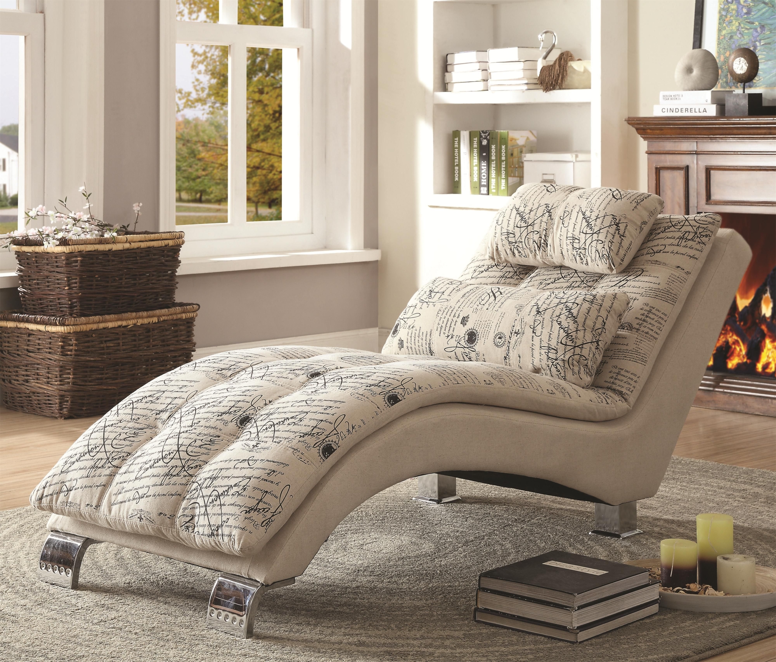 Coaster Home Furnishings Casual Chaise, Clear/Beige