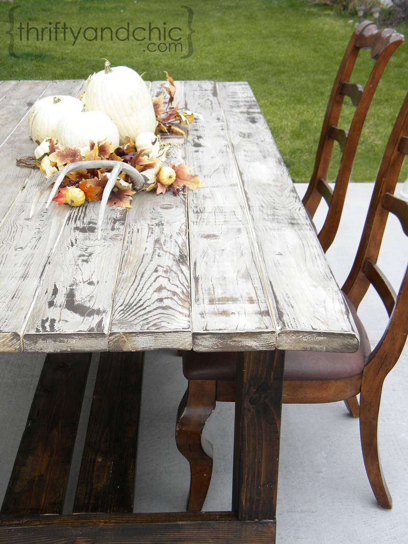 distressed wood kitchen table        
        <figure class=