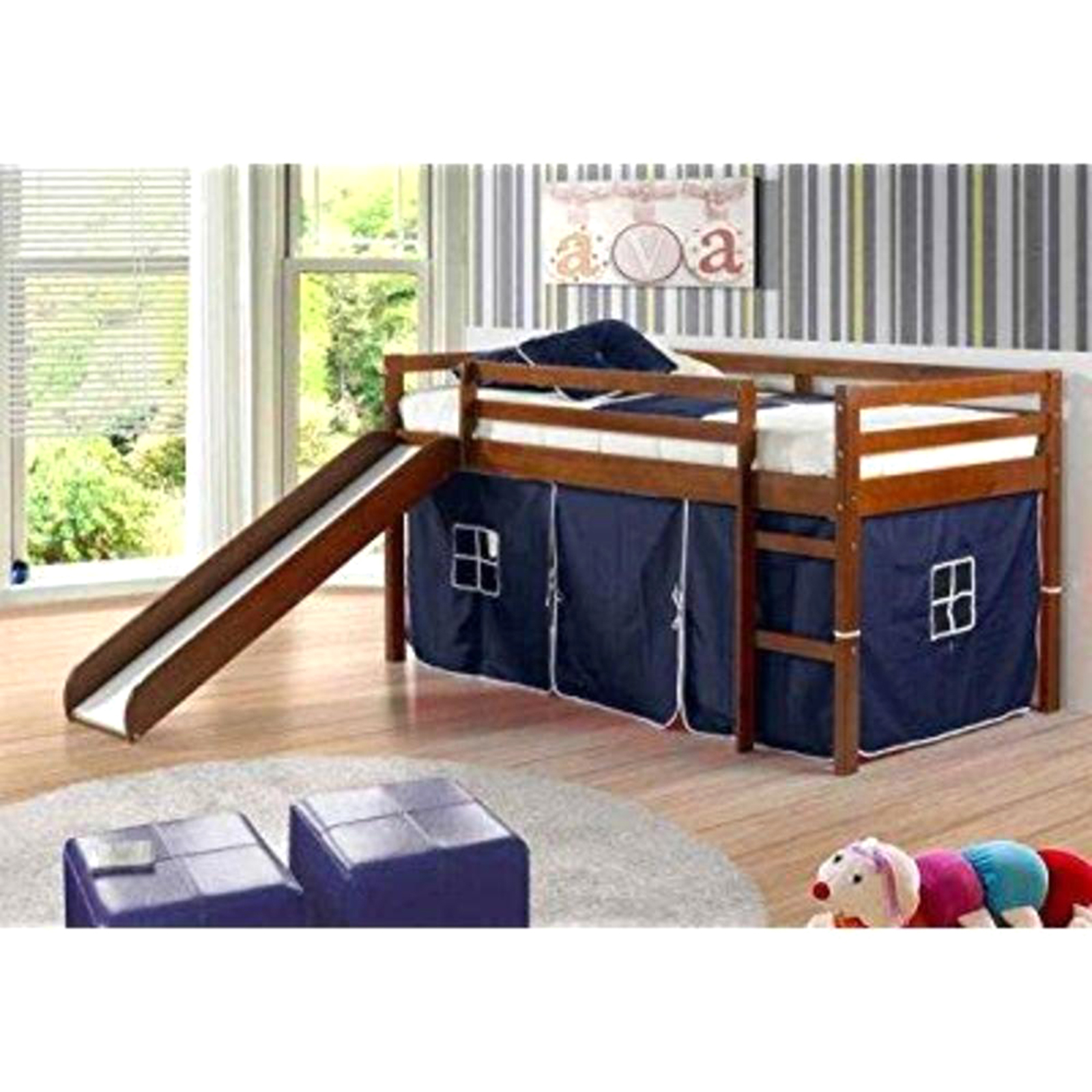kids bed with play area