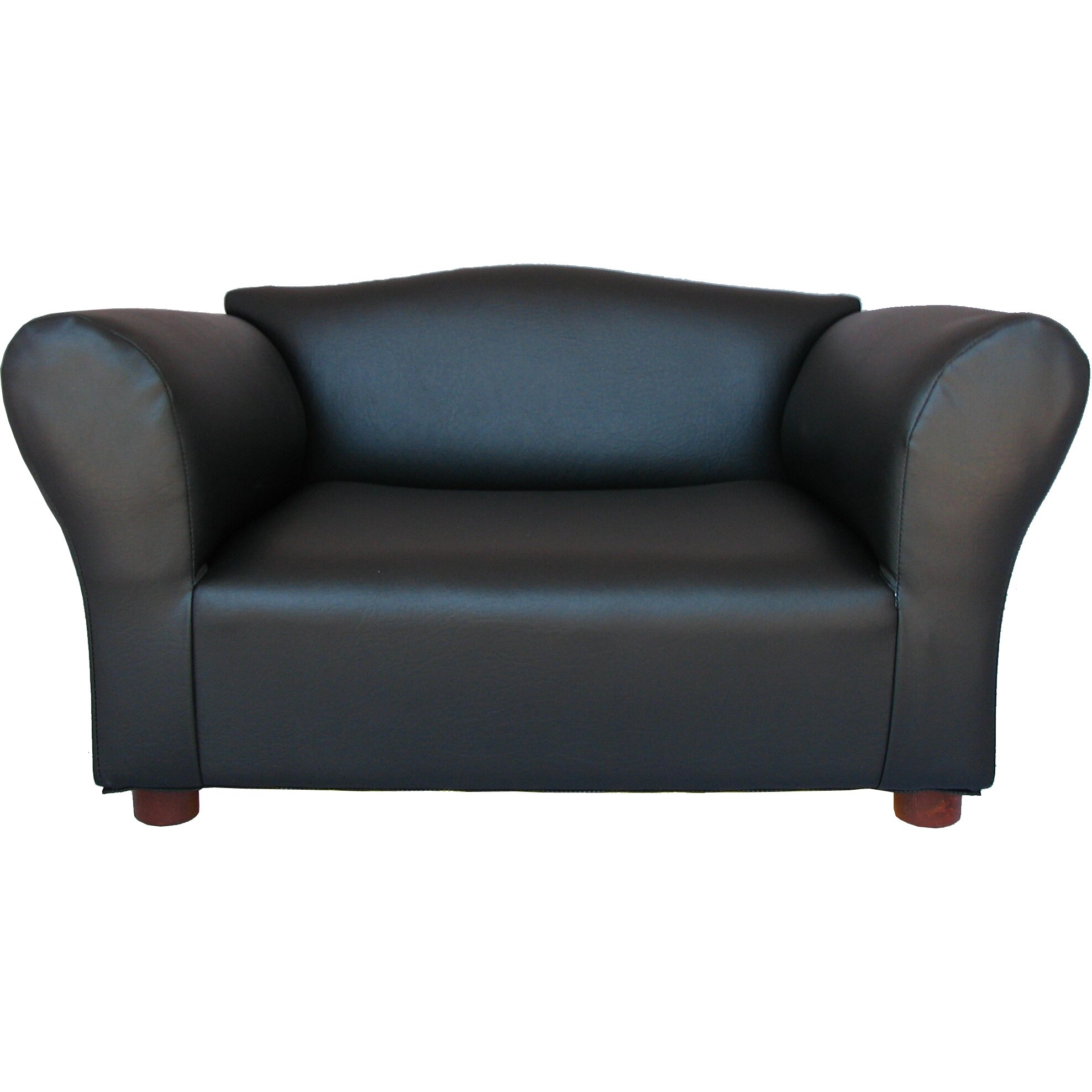 Fantasy Furniture Mini Sofa Black Leatherette Pet Bed