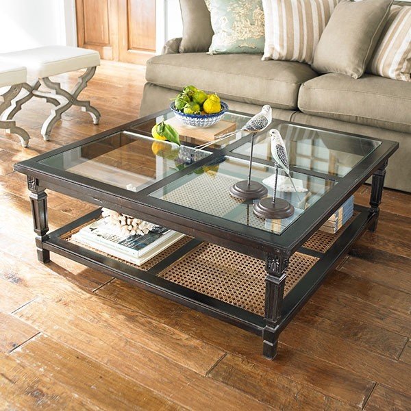 Light wood and glass coffee deals table