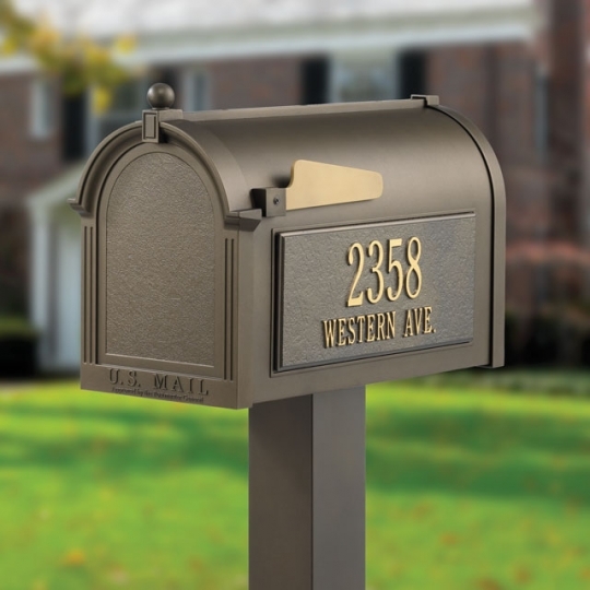 Mailbox With Address Plaque - Foter