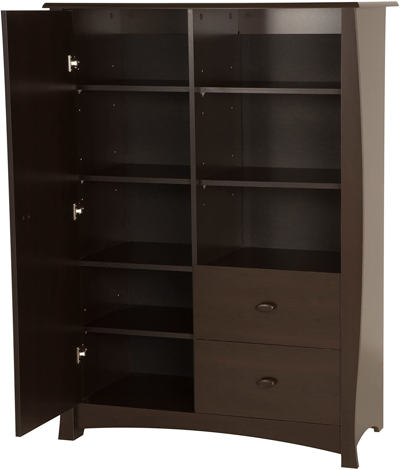 South Shore Beehive Armoire with Drawers, Espresso