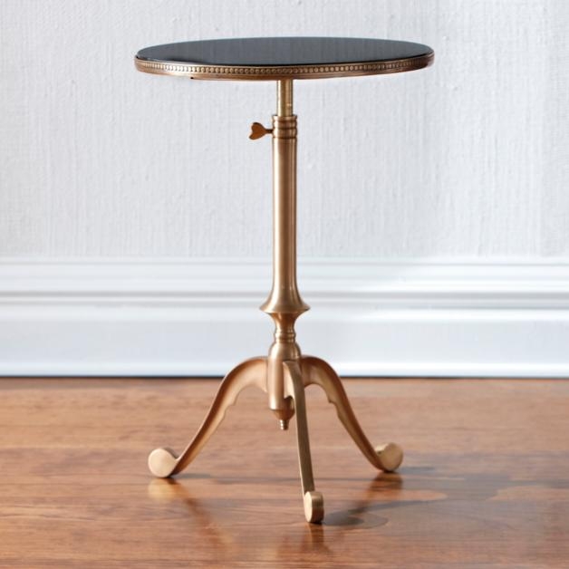 Adjustable side table with wheels