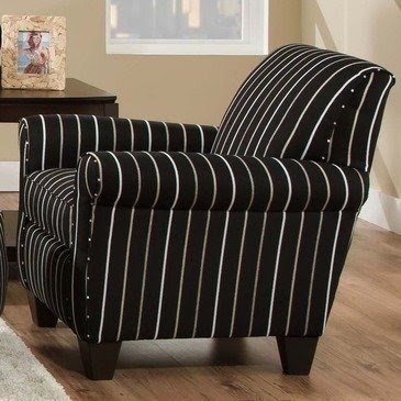 Chelsea Home Furniture 52AC842A Daisy Striped Accent Chair in Ellington Ebony