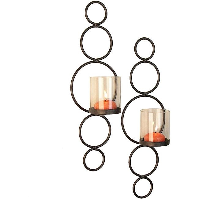 Circles candle sconce set of 2