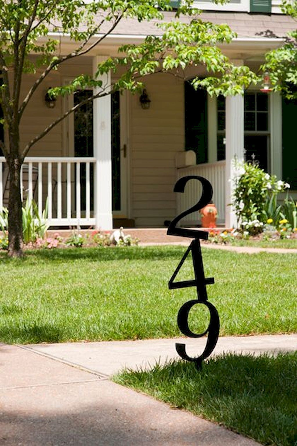 Creative display for your house number with this stacked numbers