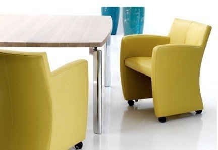 modern dining chairs on casters