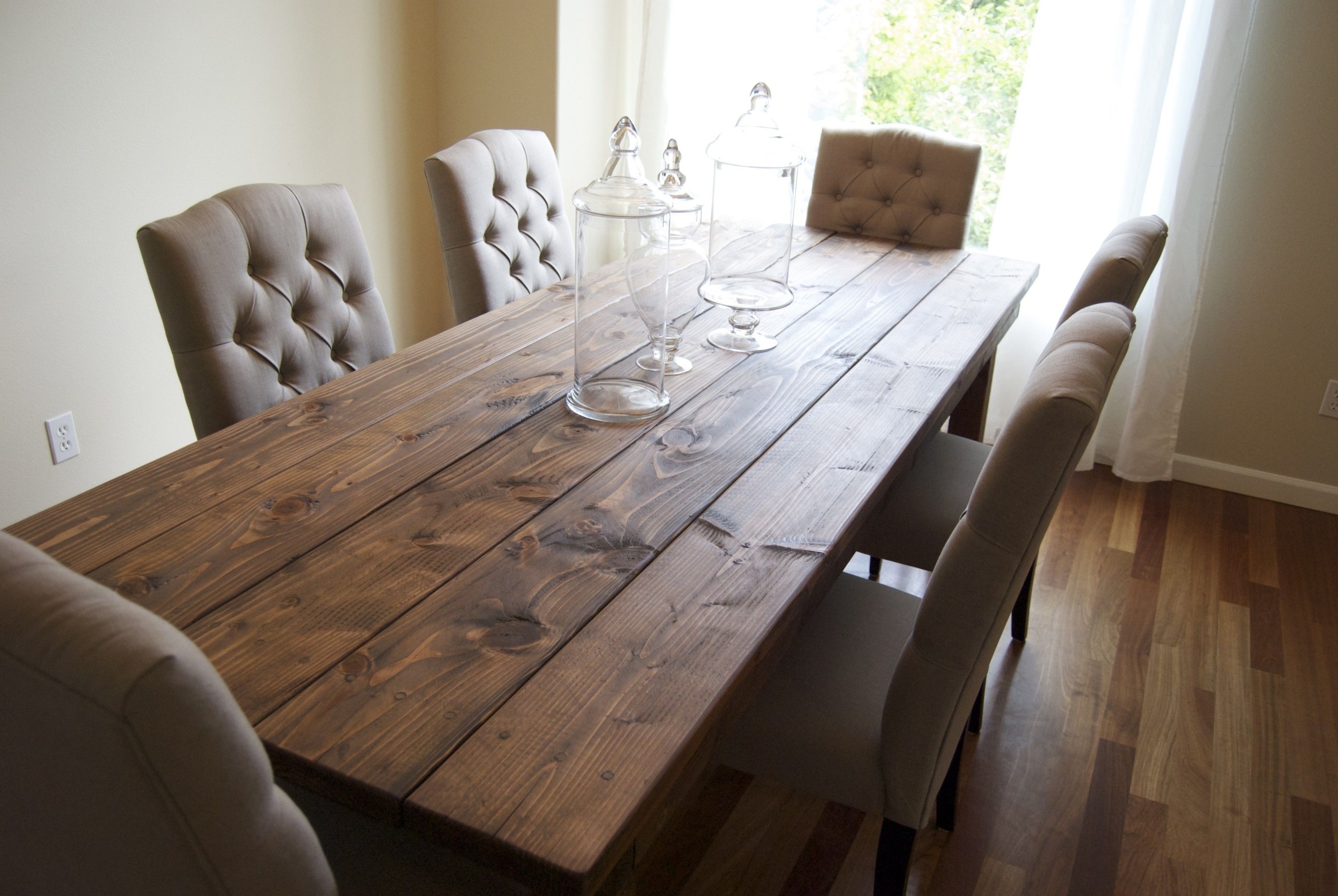 dark brown distressed kitchen table