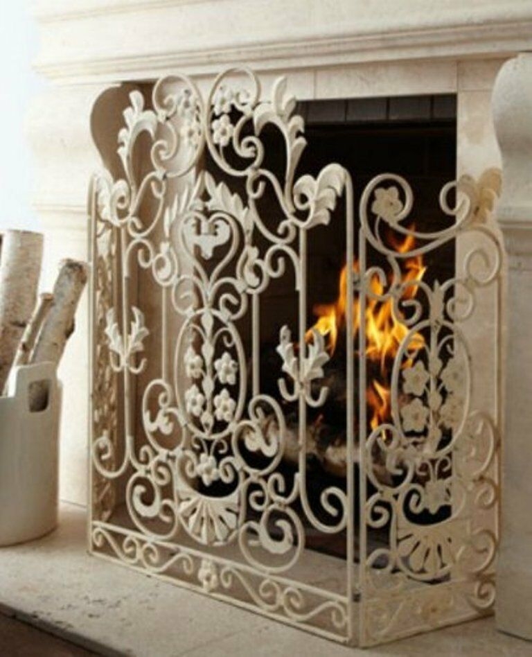 modern fireplace screens
