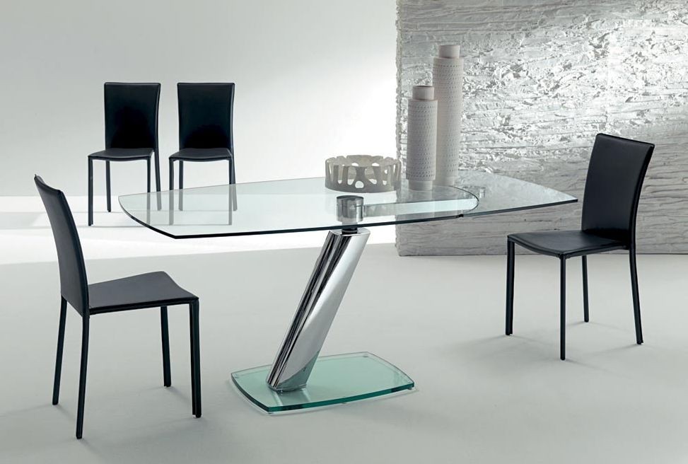 Glass table with glass legs