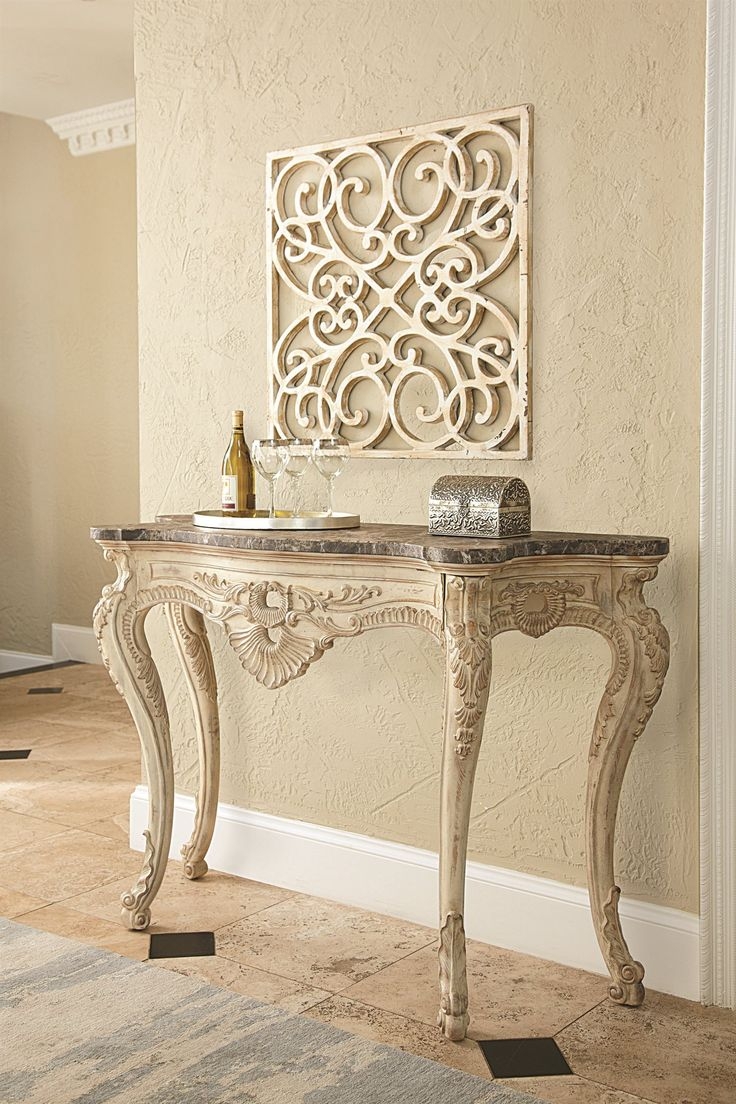Iron and glass console table 1