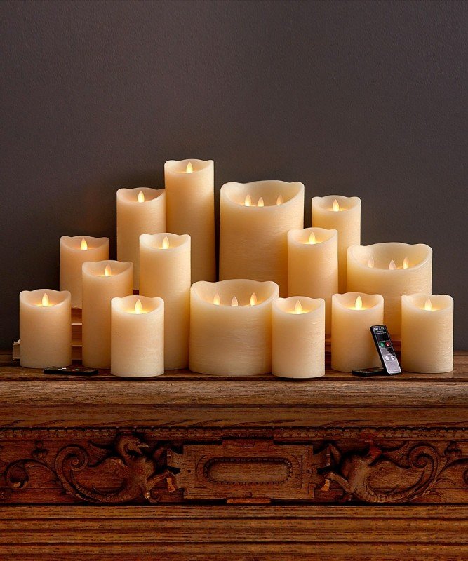 Large flameless candles 2