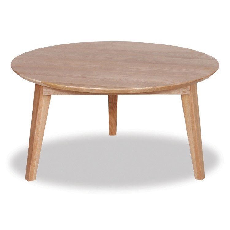 Round Oak Coffee Table - Foter