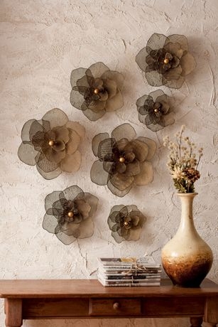 Rustic metal flowers for crafts