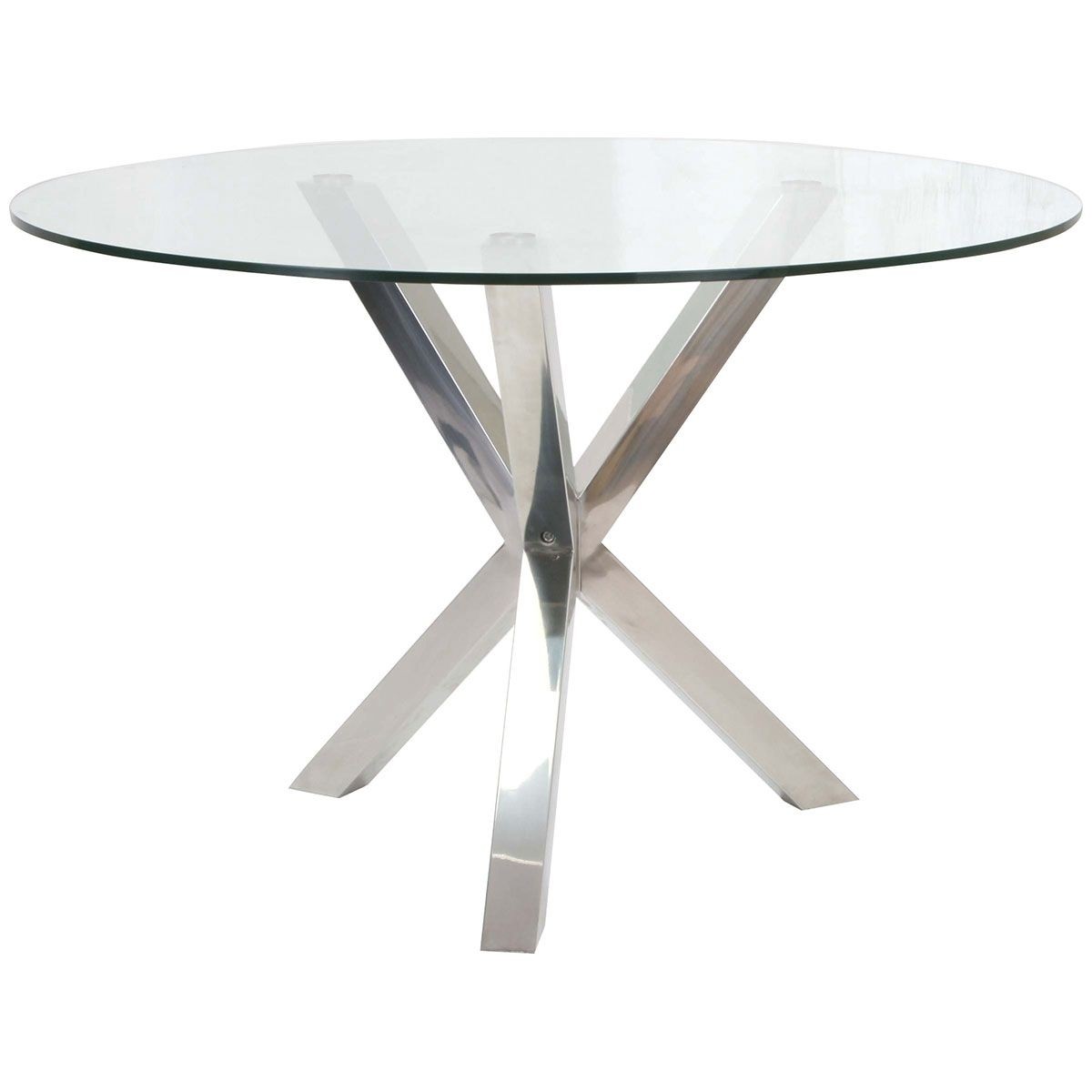 Sara glass metal dining table