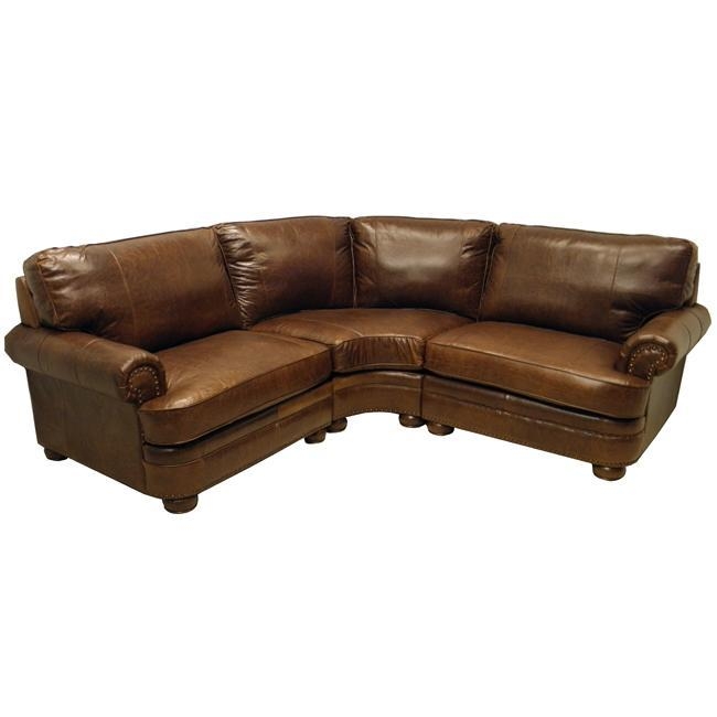 Small real leather deals sectional