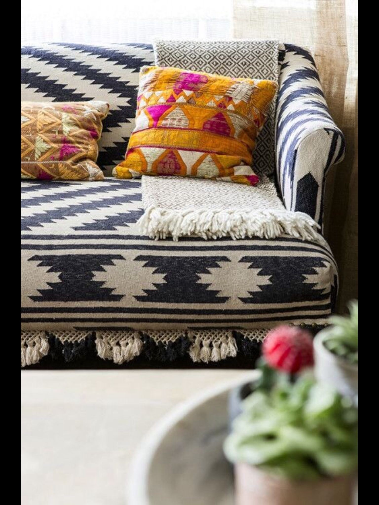 Sofas with print fabric