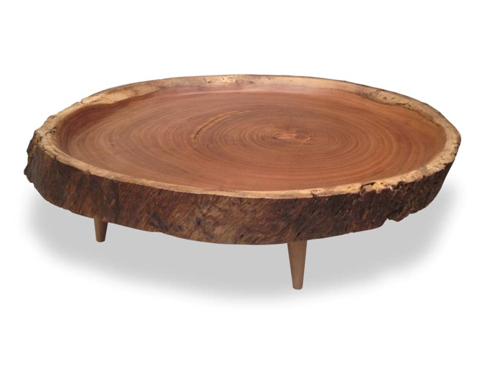 Solid wood round coffee table 1
