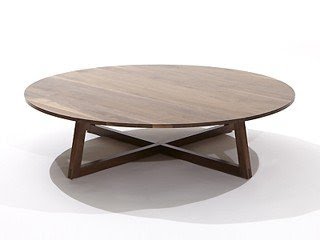 Solid wood round coffee table 6