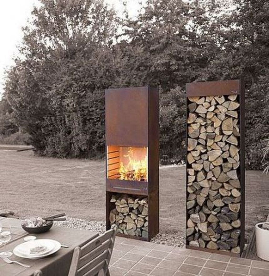 Steel Outdoor Fireplace 